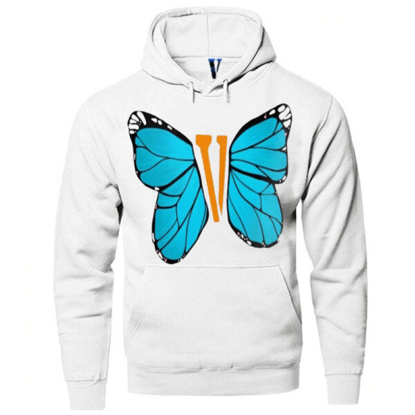 Sudadera capucha azul mariposa Vlone